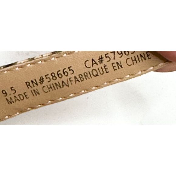 14th & Union Sandals Womens 9.5 Snakeskin Square Toe Ankle Strap Block Heel - Picture 7 of 8